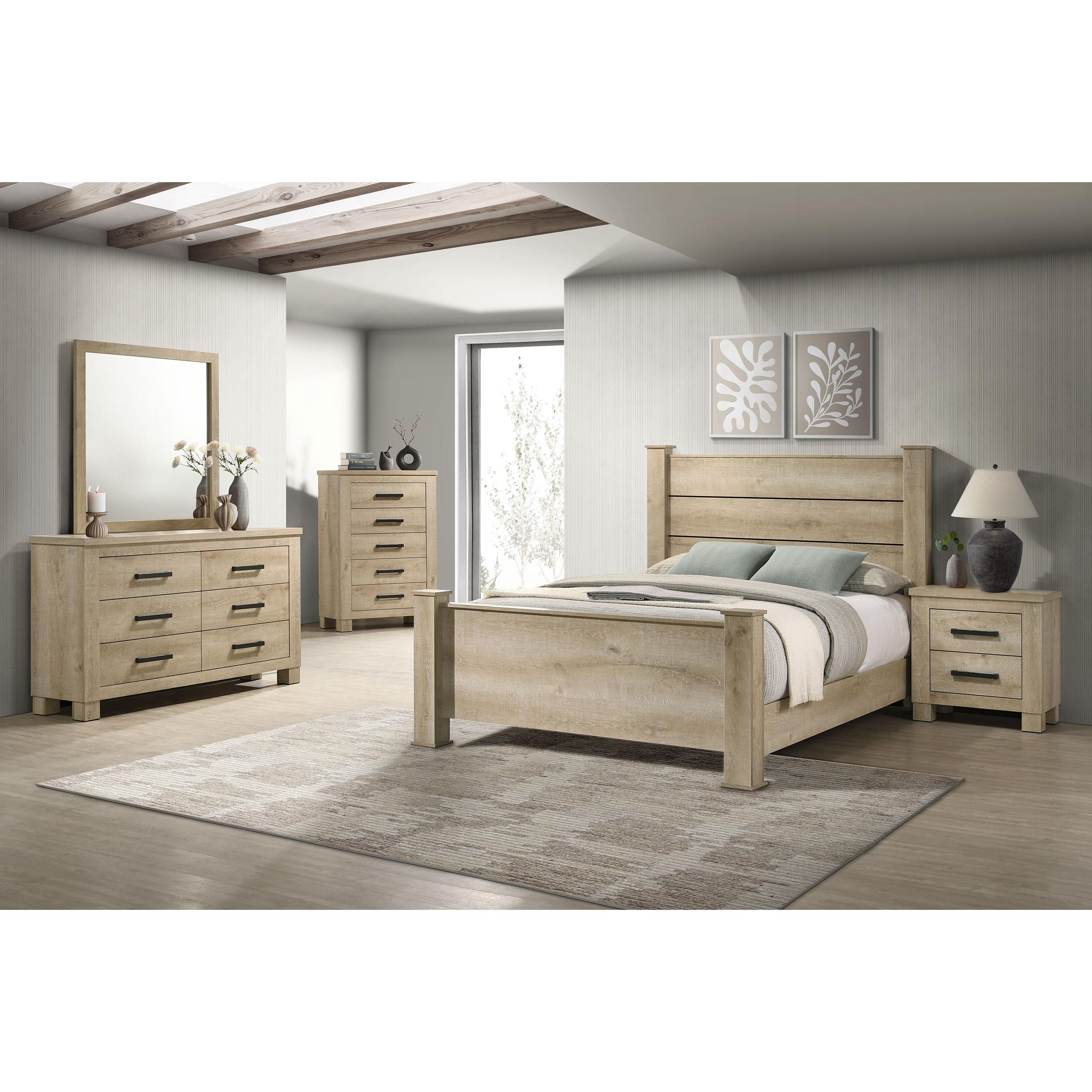 Coaster Furniture Oakglen 225101Q-S5 7 pc Queen Panel Bedroom Set IMAGE 1